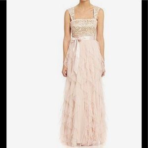 Nights by Teeze Me lace ruffle maxi dress